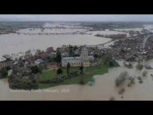 Aerial Video of Tewkesbury Floods